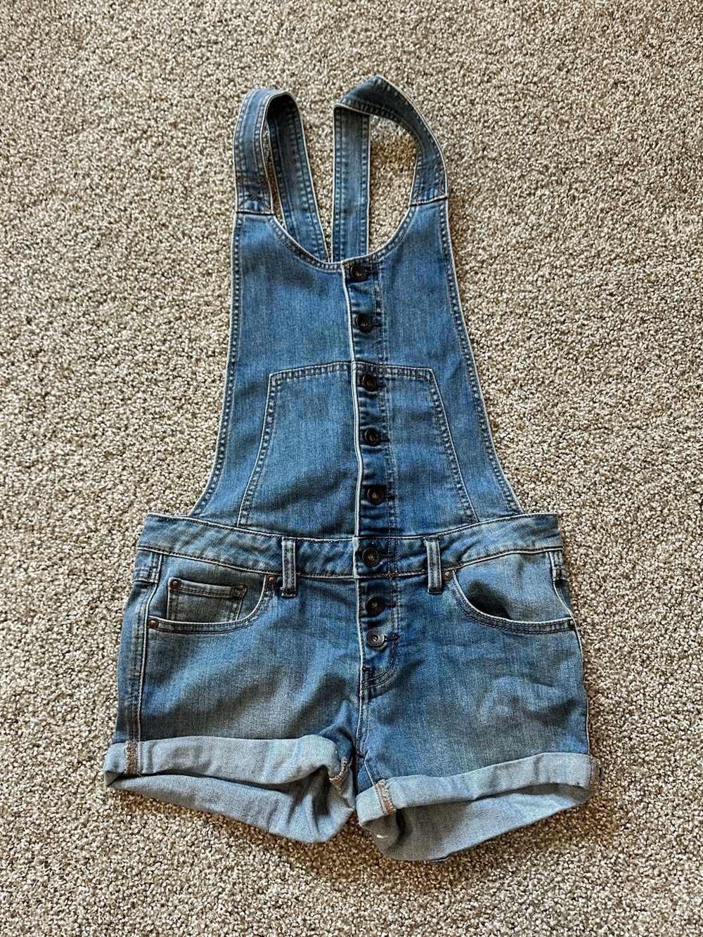 Free People Light Blue Women’s Denim Romper